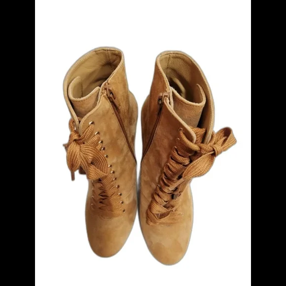 NEW Sezane Lace Up Booties,  Size 7.5/ 38 - Picture 6 of 15